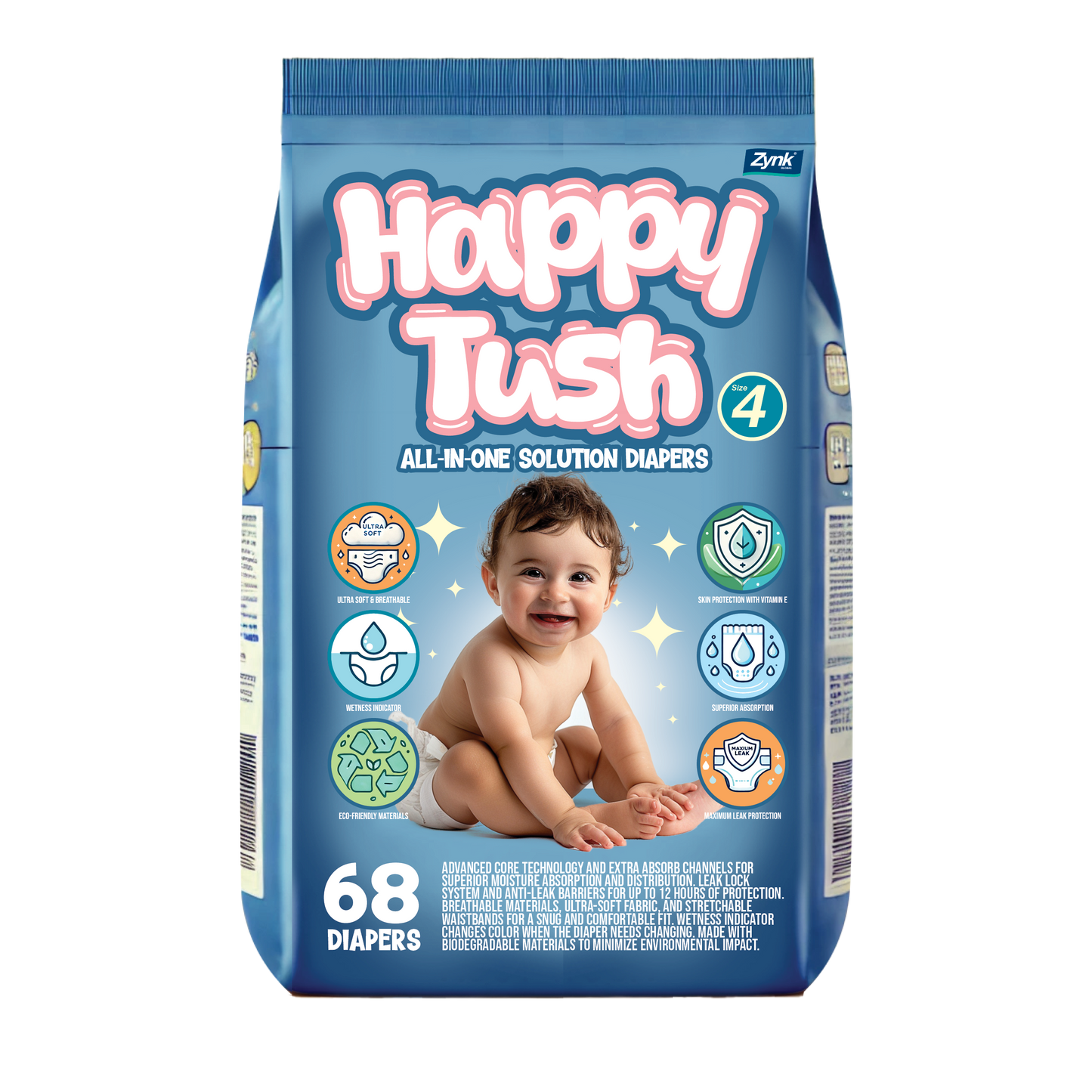 HAPPY TUSH - All in One Solution Diapers